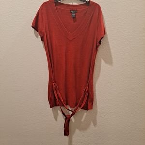 New York & Company Red Tunic Sweater